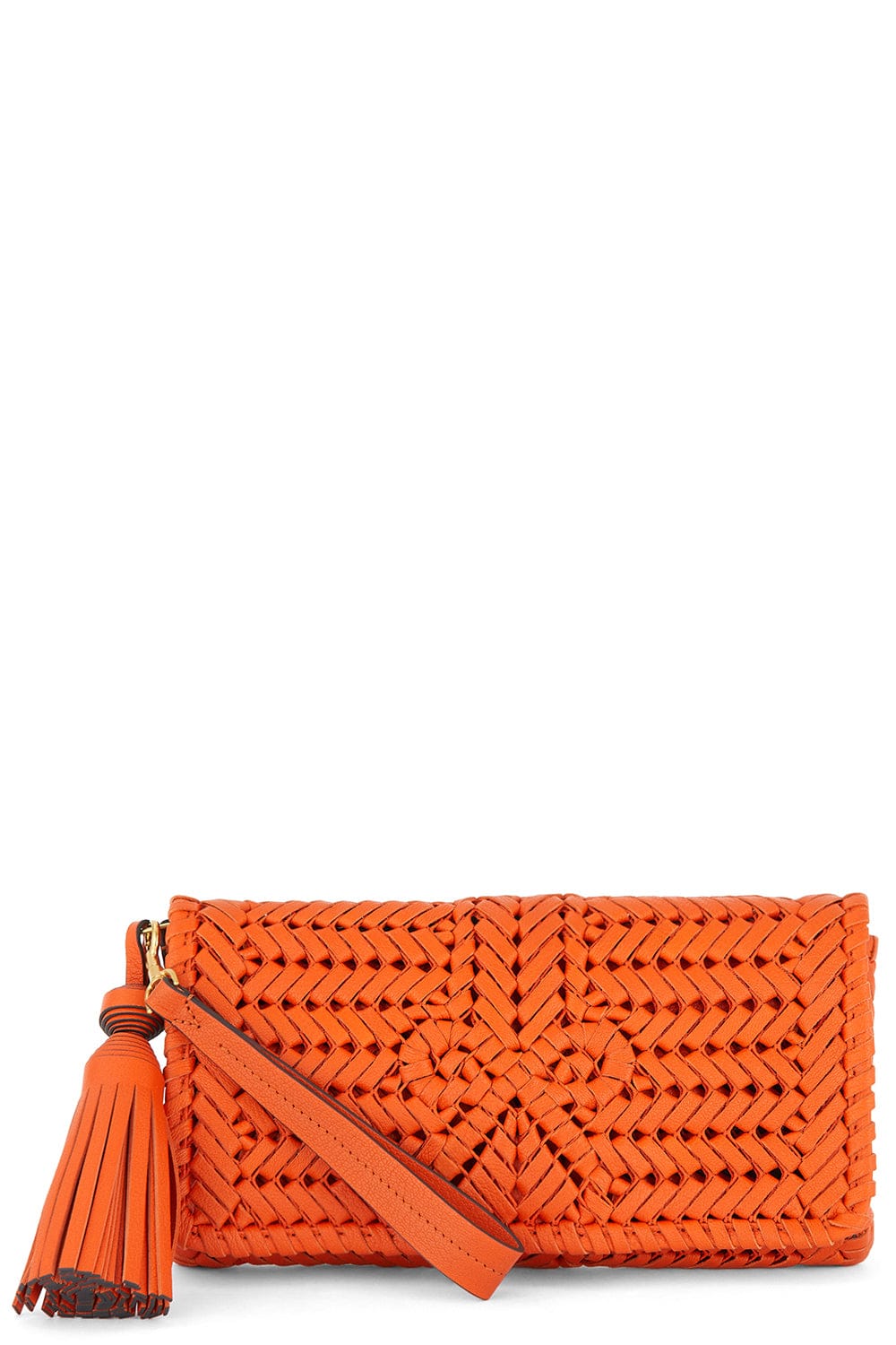 ANYA HINDMARCH-Neeson Tassel Clutch - Ginger-GINGER