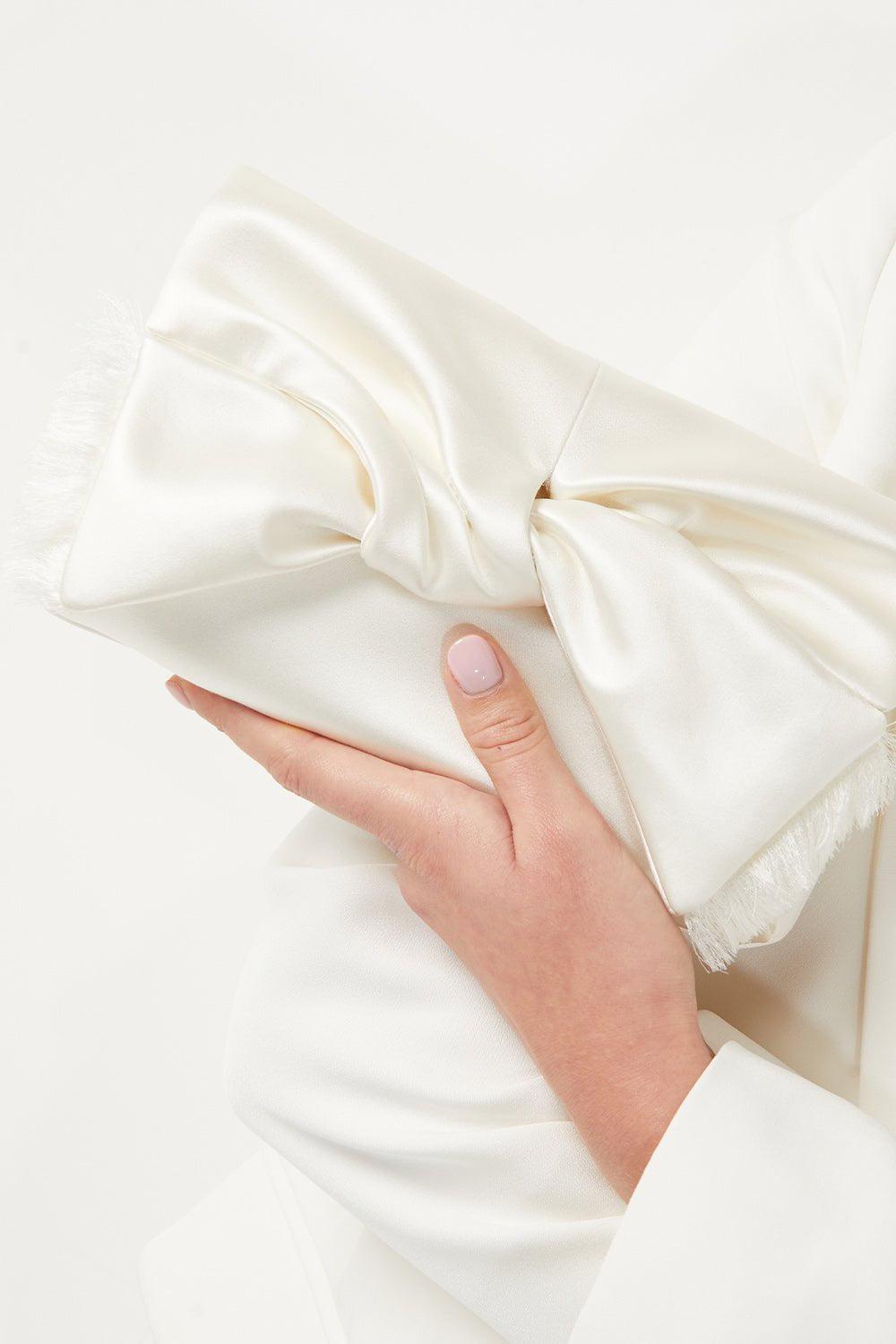 ANYA HINDMARCH-Bow Clutch-IVORY