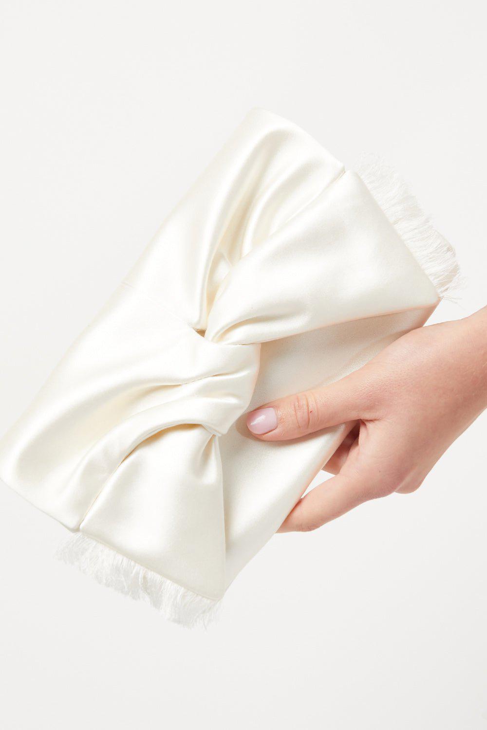 ANYA HINDMARCH-Bow Clutch-IVORY