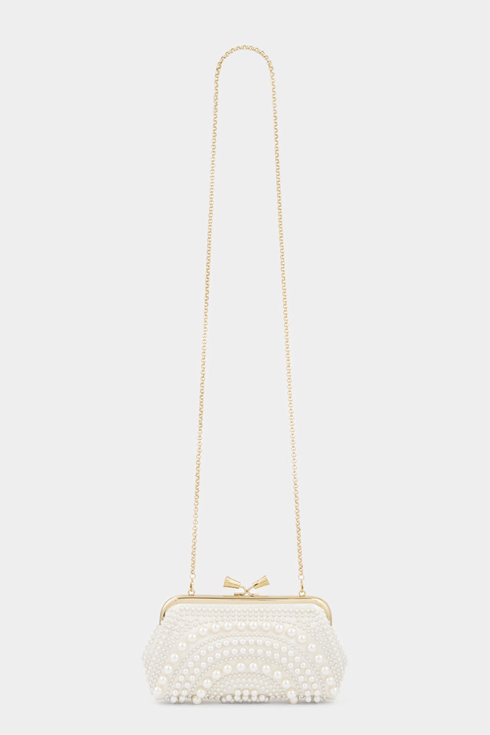 ANYA HINDMARCH-Maud Tassel Clutch - Ivory-IVORY