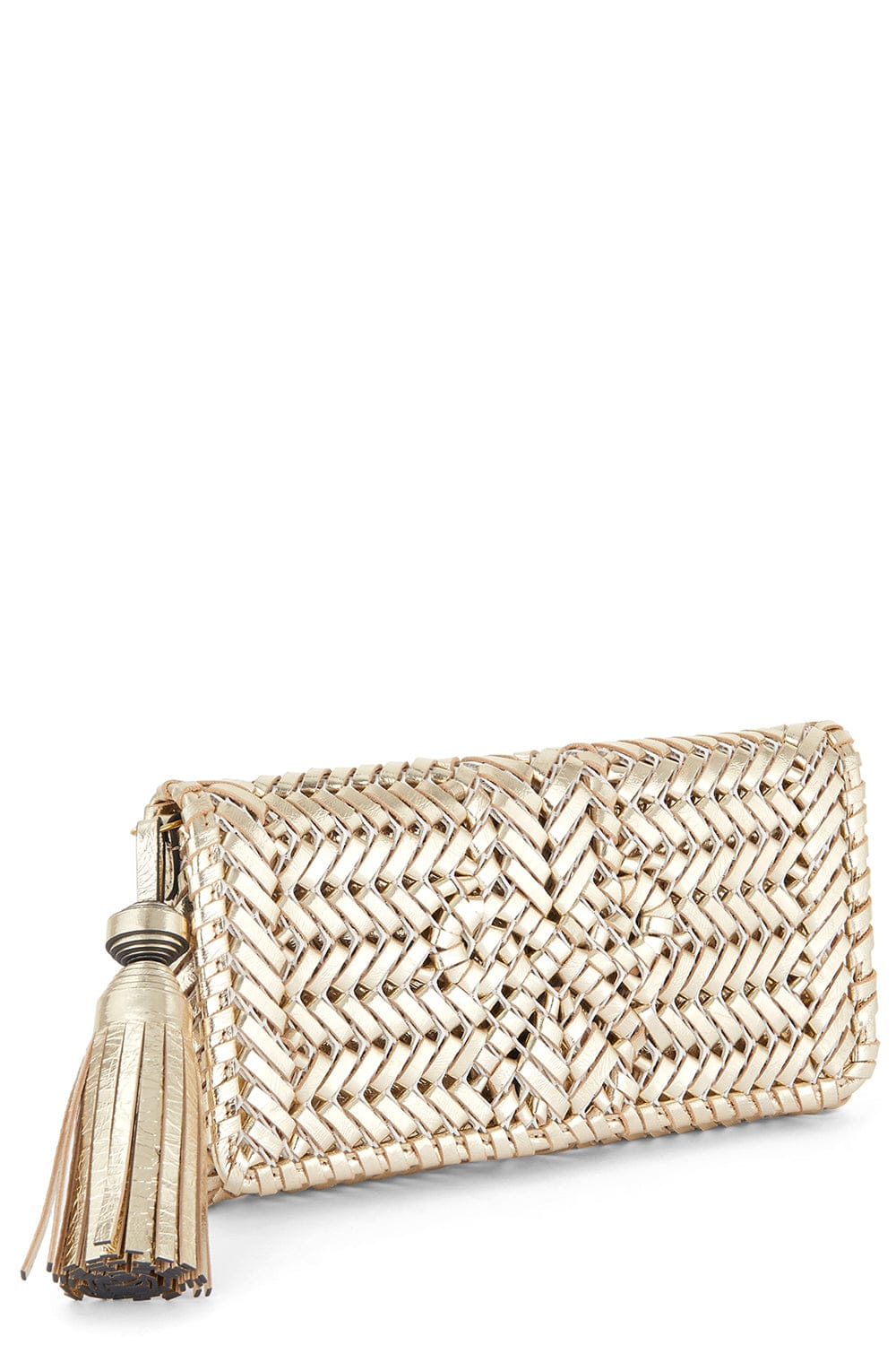 ANYA HINDMARCH-Neeson Tassel Clutch - Platino-PLATINO