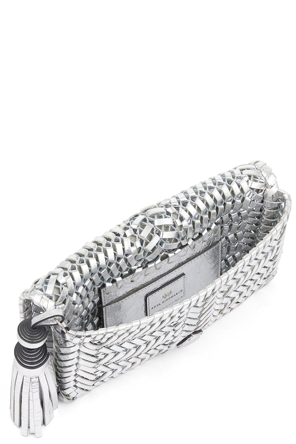 ANYA HINDMARCH-Neeson Tassel Clutch - Silver-SILVER