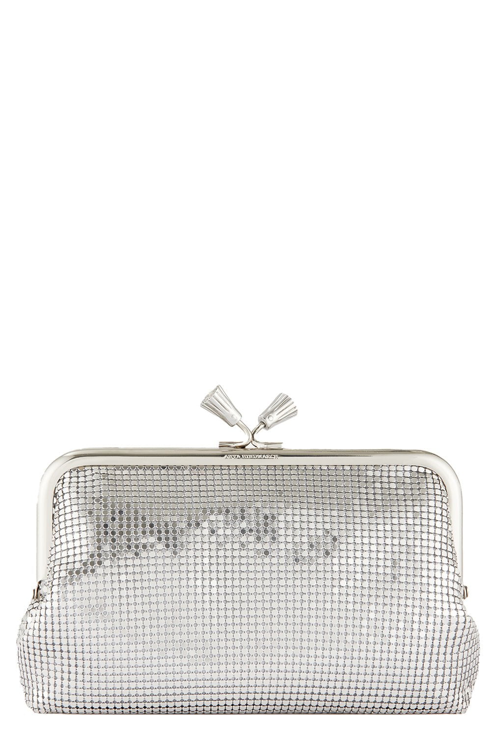 ANYA HINDMARCH-Maud Tassel Clutch - Silver Mesh-SILVER