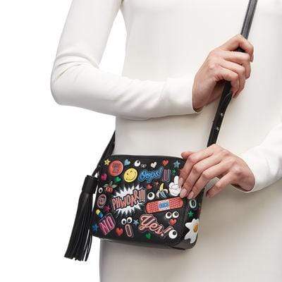 ANYA HINDMARCH-All-Over Wink Crossbody-BLACK