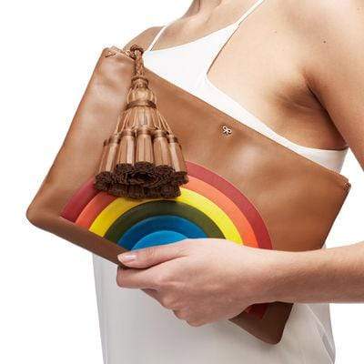 ANYA HINDMARCH-Georgiana Rainbow Bag-CARAMEL