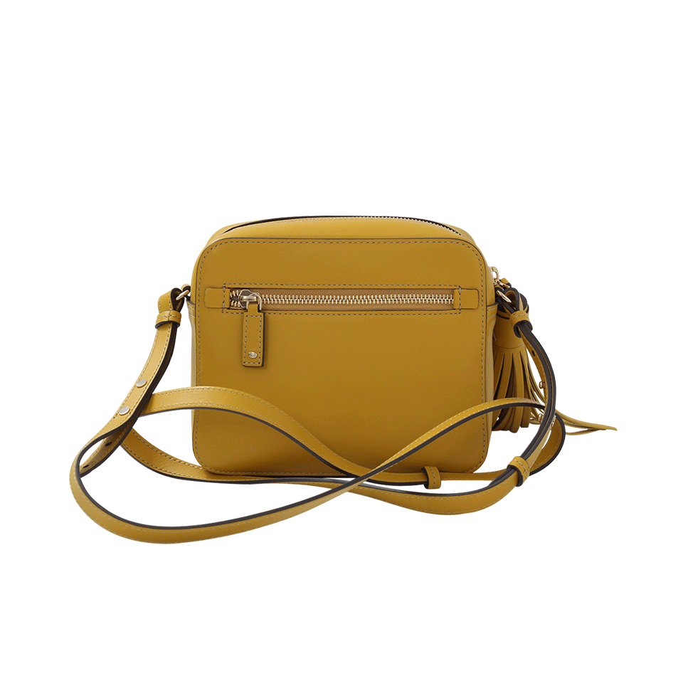 ANYA HINDMARCH-Smiley Crossbody-MUSTARD