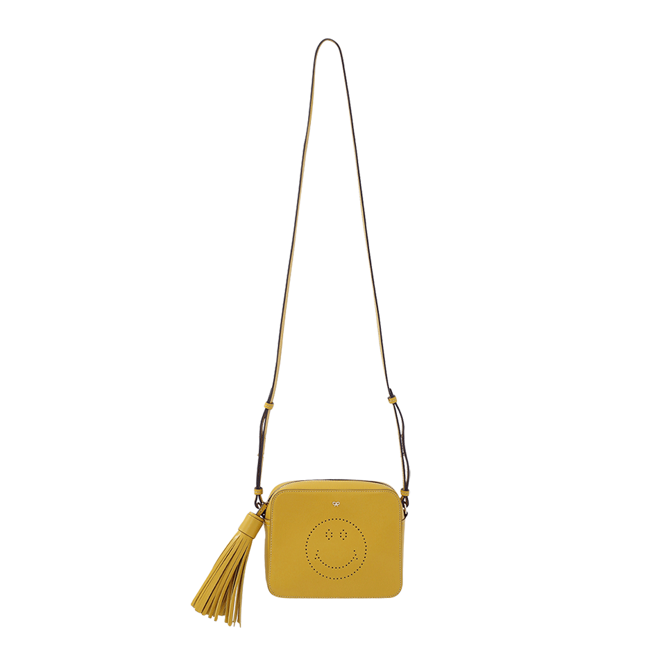 ANYA HINDMARCH-Smiley Crossbody-MUSTARD