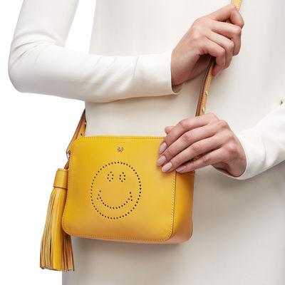 ANYA HINDMARCH-Smiley Crossbody-MUSTARD