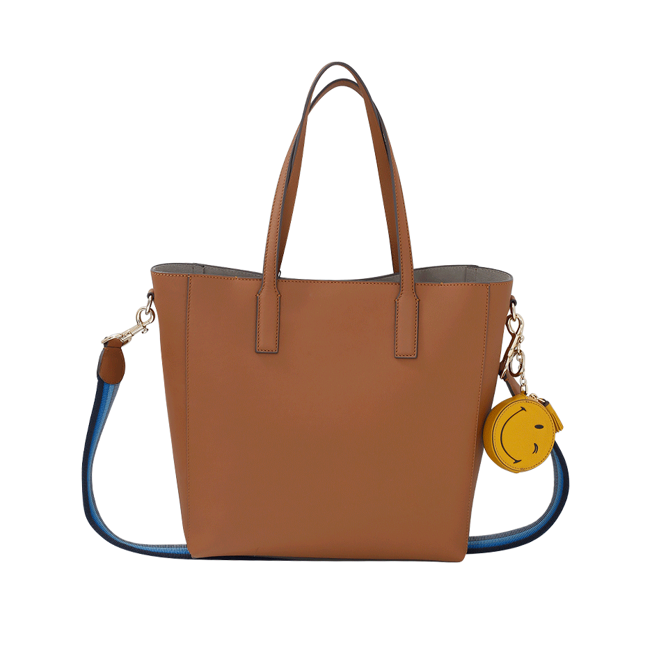 ANYA HINDMARCH-Ebury Smiley Featherweight Tote-CARAMEL