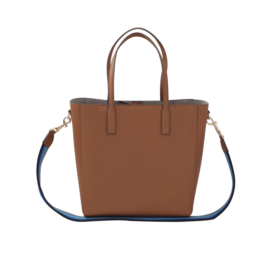 ANYA HINDMARCH-Ebury Smiley Featherweight Tote-CARAMEL