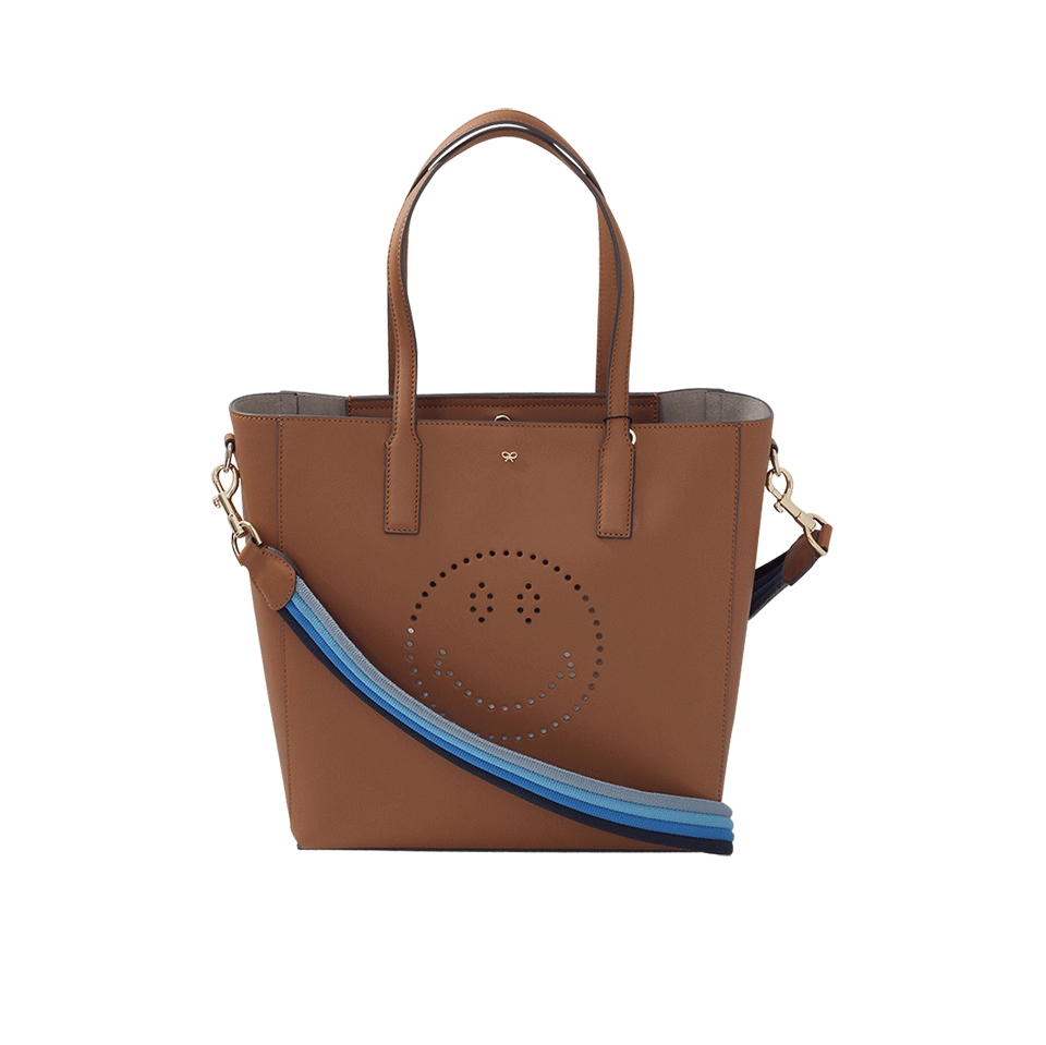 ANYA HINDMARCH-Ebury Smiley Featherweight Tote-CARAMEL
