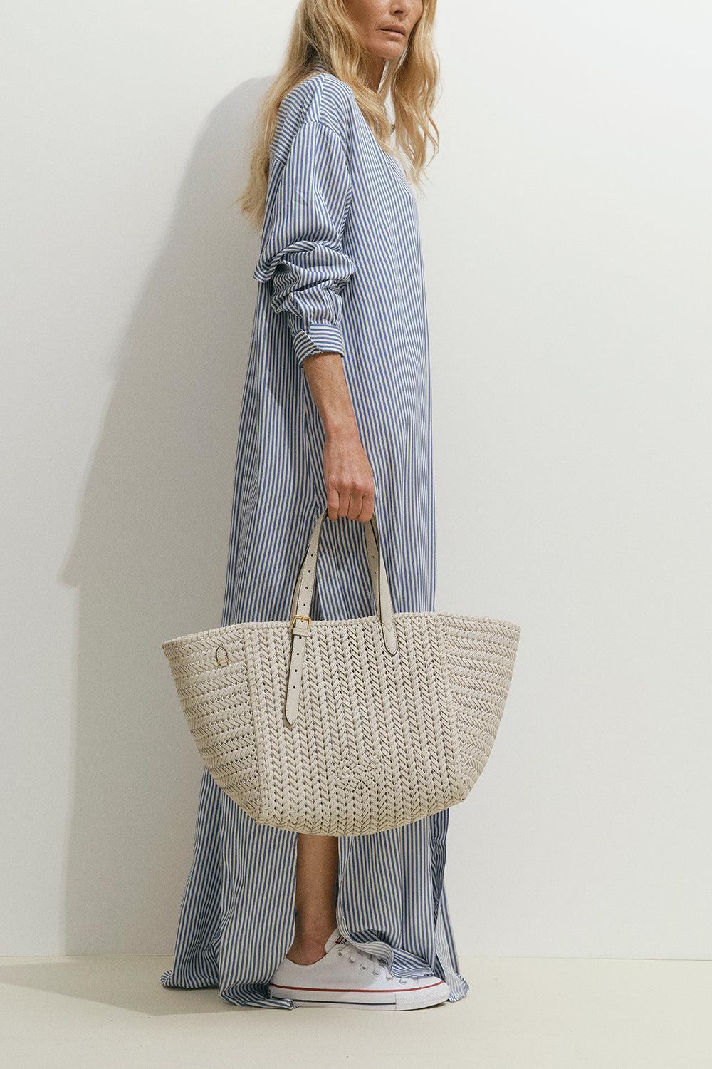 The Neeson Square Tote-CHALK-O/S-HANDBAGTOTES-ANYA HINDMARCH