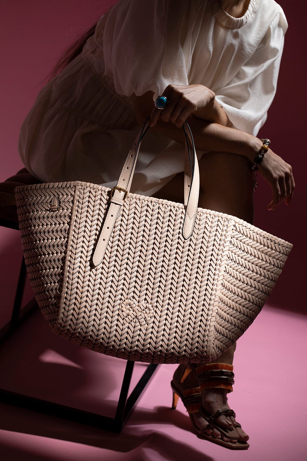 ANYA HINDMARCH-Neeson Square Tote-COLDCREA