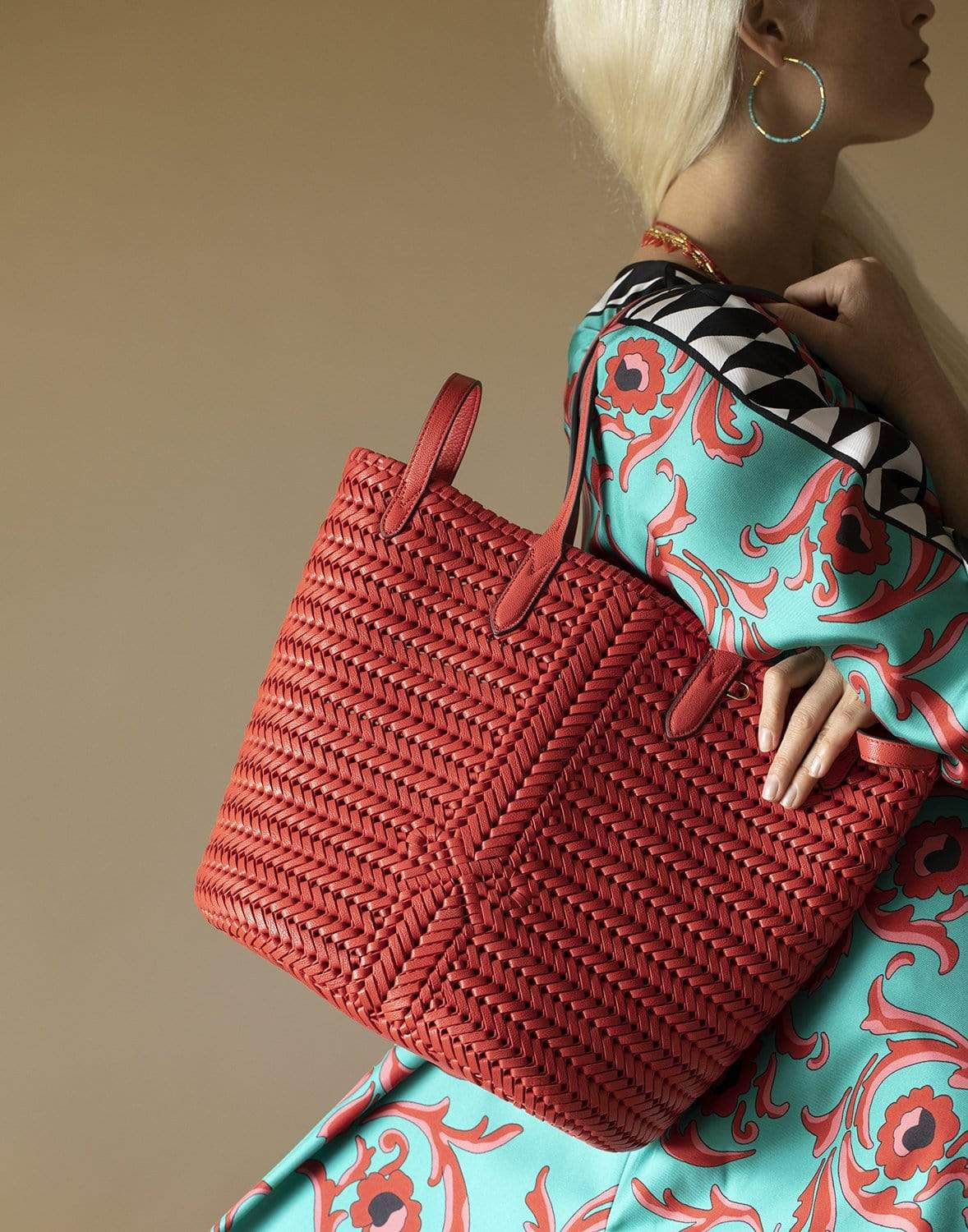ANYA HINDMARCH-Small Grapefruit Neeson Two Way Tote-GRAPEFRU