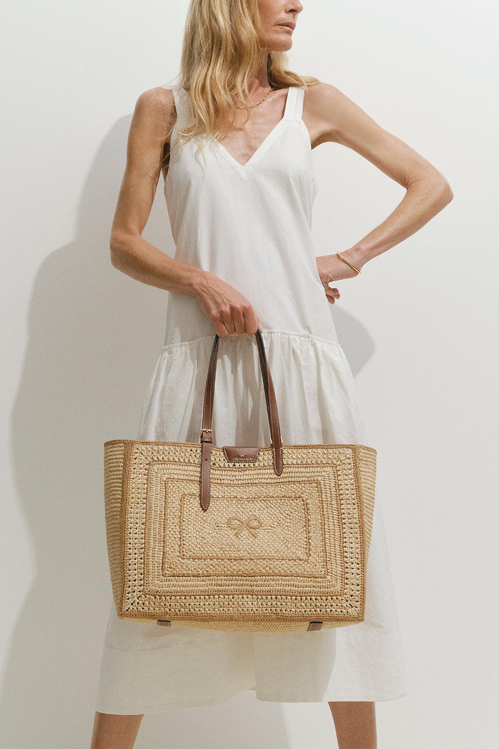 East West Bow Tote-NATURAL-O/S-HANDBAGTOTES-ANYA HINDMARCH