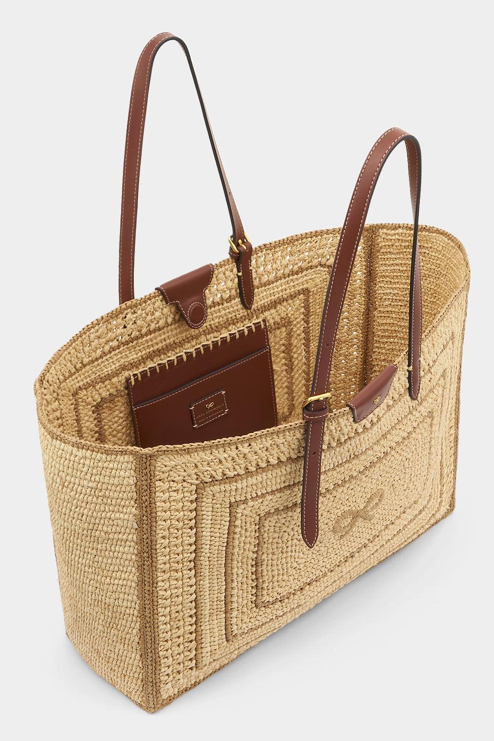 East West Bow Tote-NATURAL-O/S-HANDBAGTOTES-ANYA HINDMARCH