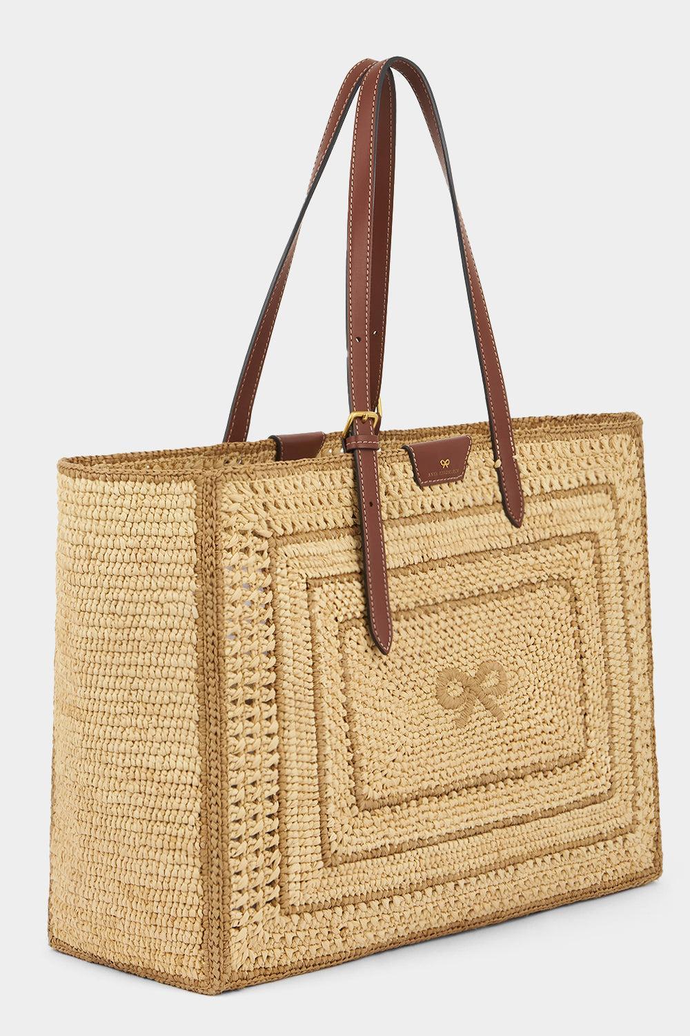East West Bow Tote-NATURAL-O/S-HANDBAGTOTES-ANYA HINDMARCH