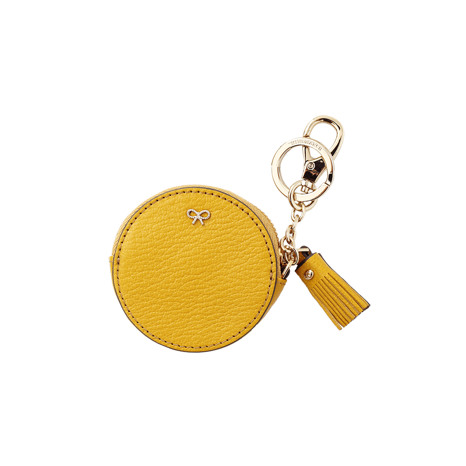 ANYA HINDMARCH-Wink Coin Purse-MUSTARD