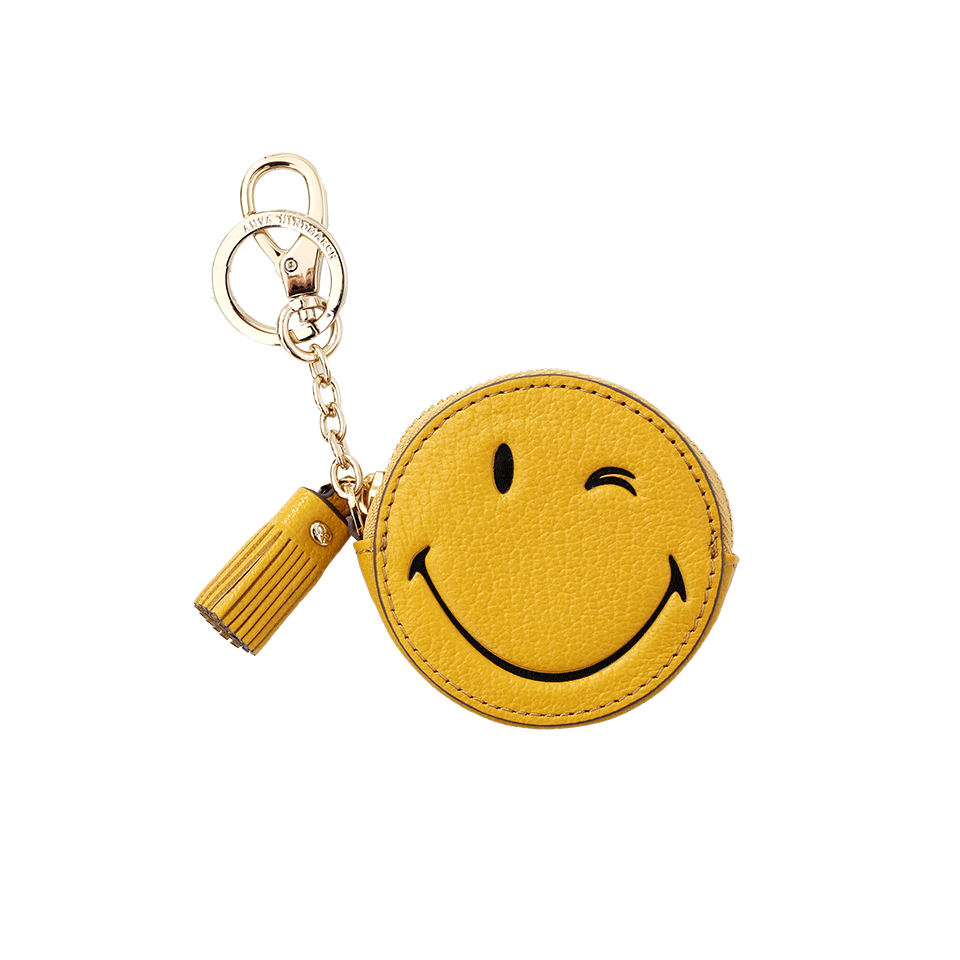 ANYA HINDMARCH-Wink Coin Purse-MUSTARD