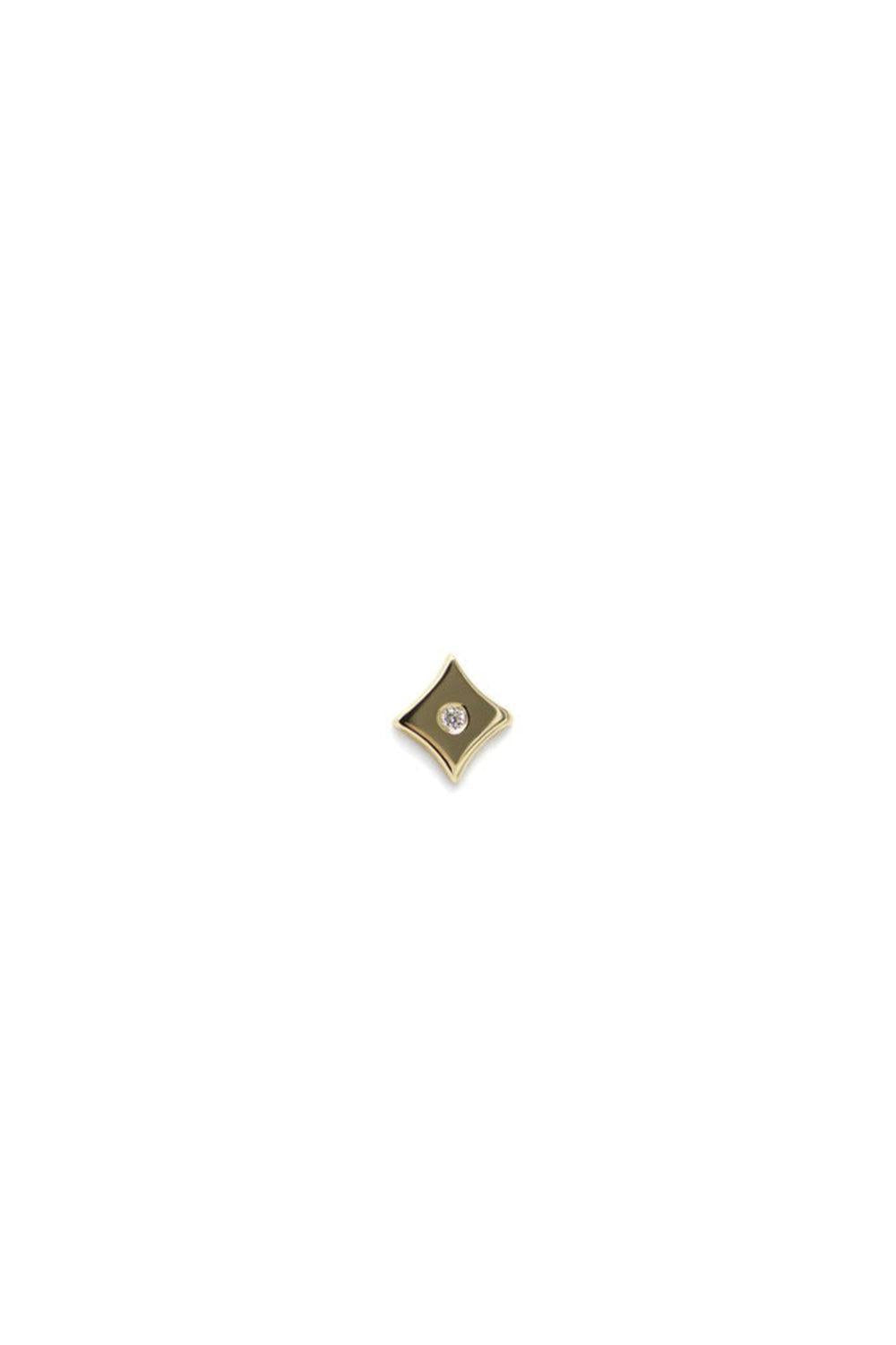 Gothic Diamond Micro Stud-YELLOW GOLD-JEWELRYFINE JEWELEARRING-ANZIE