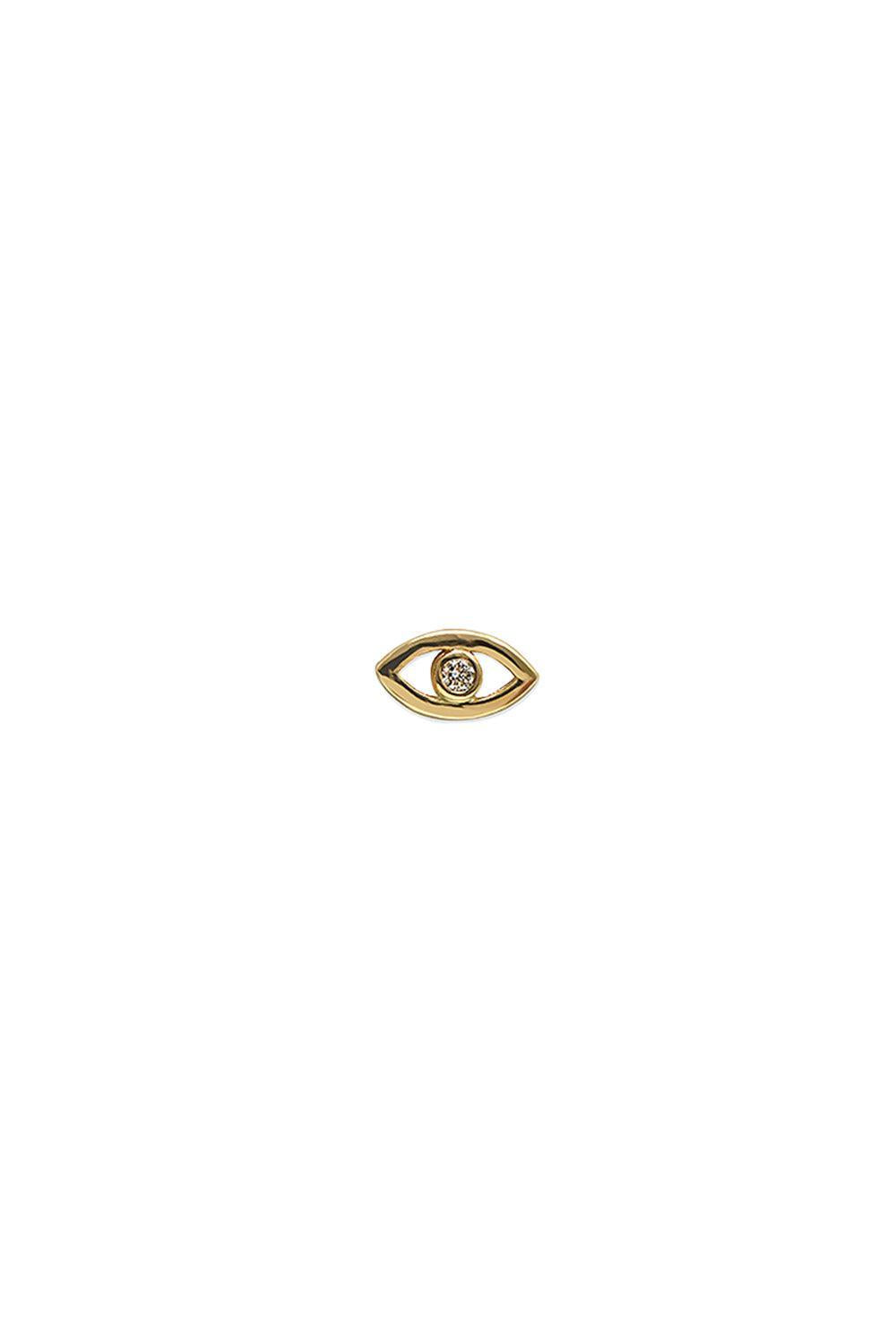 Icon Evil Eye Stud Earring-YELLOW GOLD-JEWELRYFINE JEWELEARRING-ANZIE