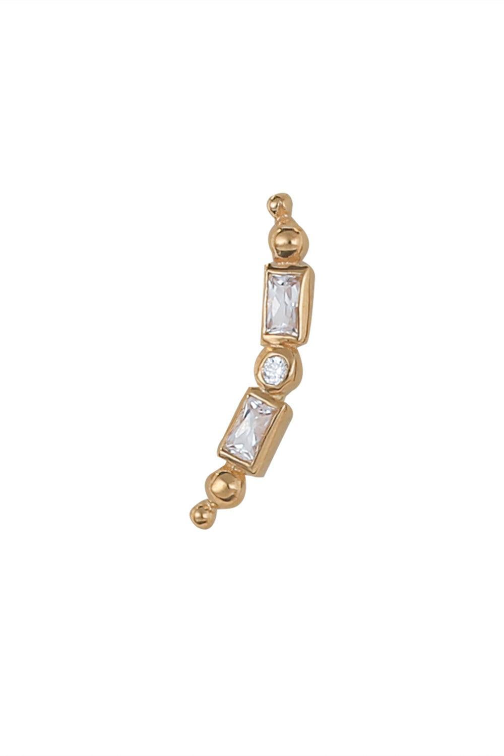 Diamond Topaz Crawler End-YELLOW GOLD-LEFT-JEWELRYFINE JEWELPIERCING-ANZIE