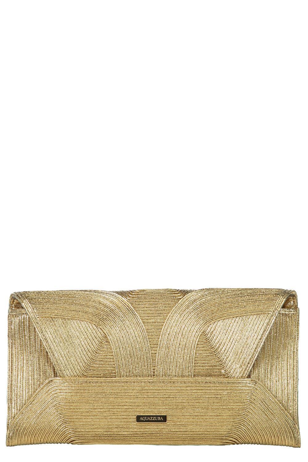Vacanza Clutch - Gold-GOLD-HANDBAGCLUTCHES-AQUAZZURA