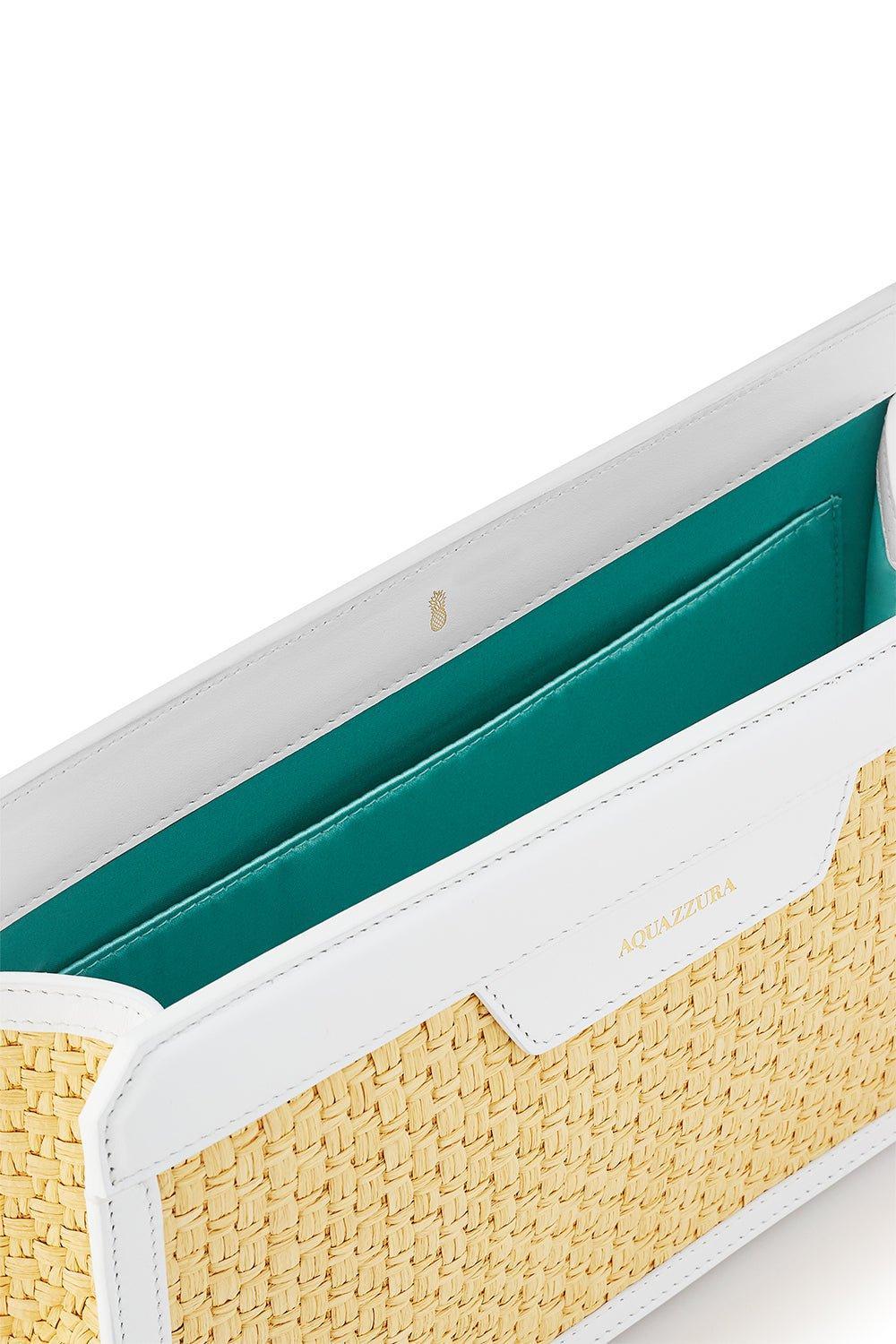 AQUAZZURA-Summer Pochette Clutch-NAT/WHT