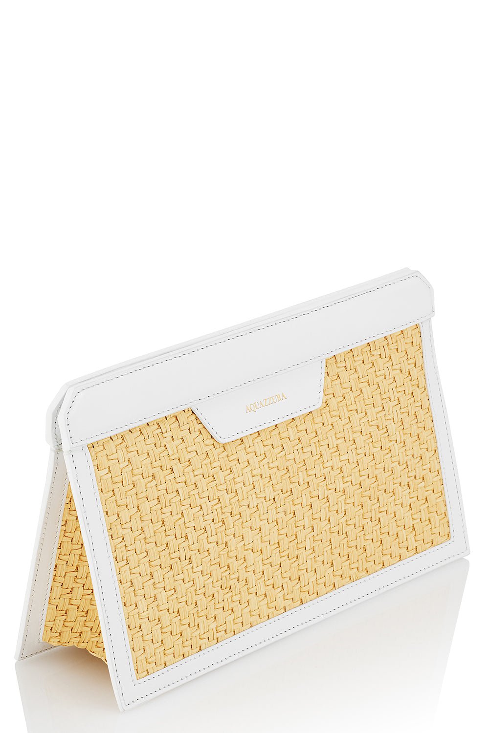AQUAZZURA-Summer Pochette Clutch-NAT/WHT