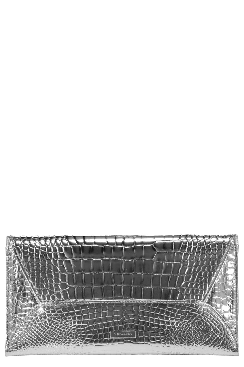 AQUAZZURA-Envelope Clutch - Silver Palladium-SILVER