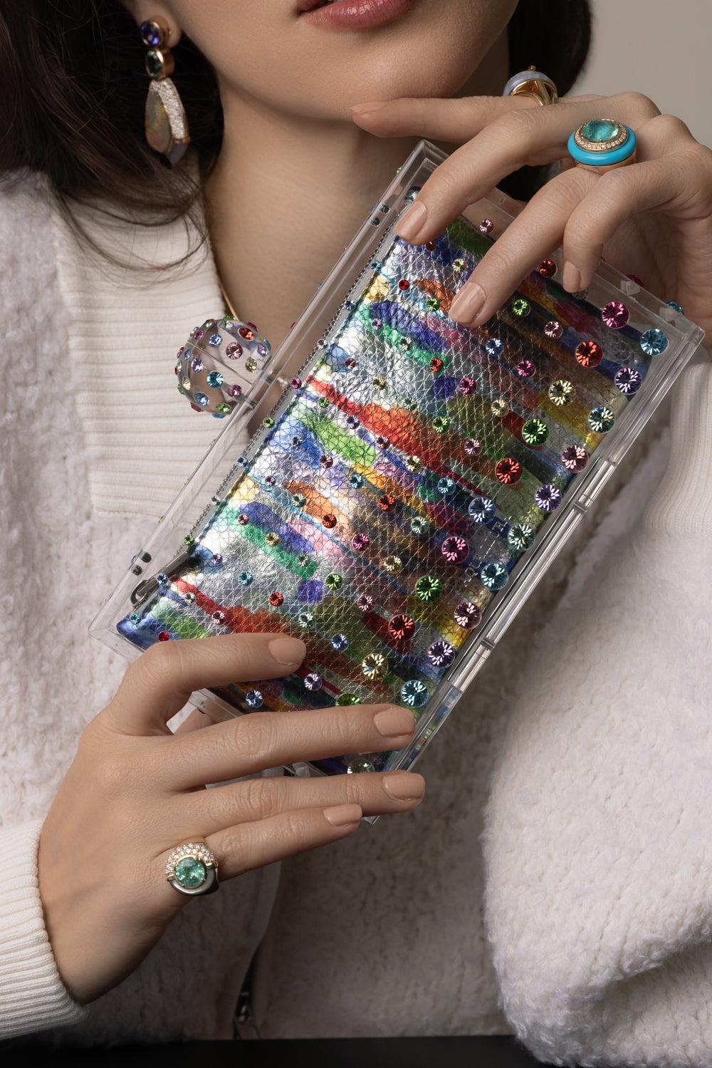 Tequila Clutch - Rainbow-TRNRNBWP-O/S-HANDBAGCLUTCHES-AQUAZZURA