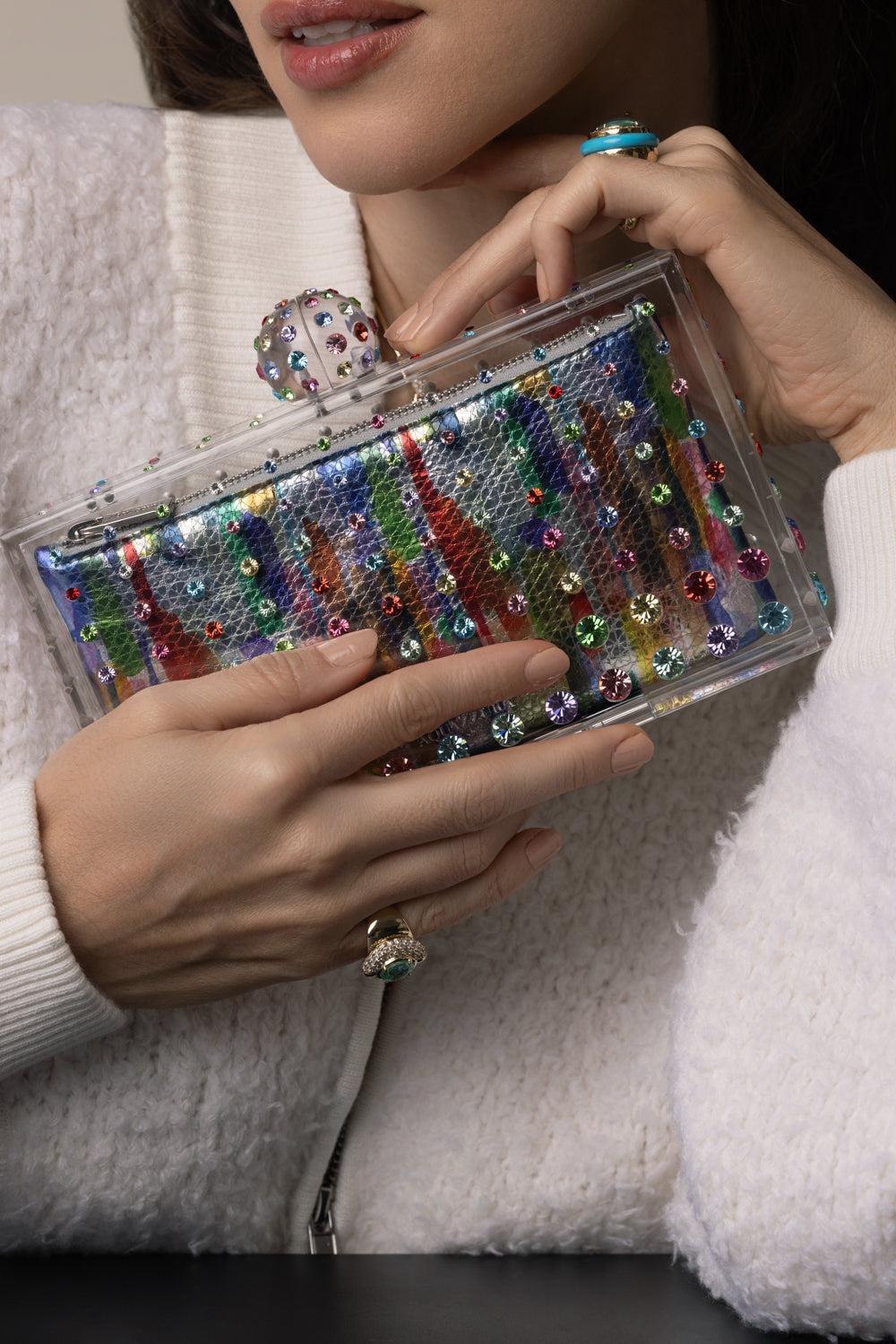 Tequila Clutch - Rainbow-TRNRNBWP-O/S-HANDBAGCLUTCHES-AQUAZZURA
