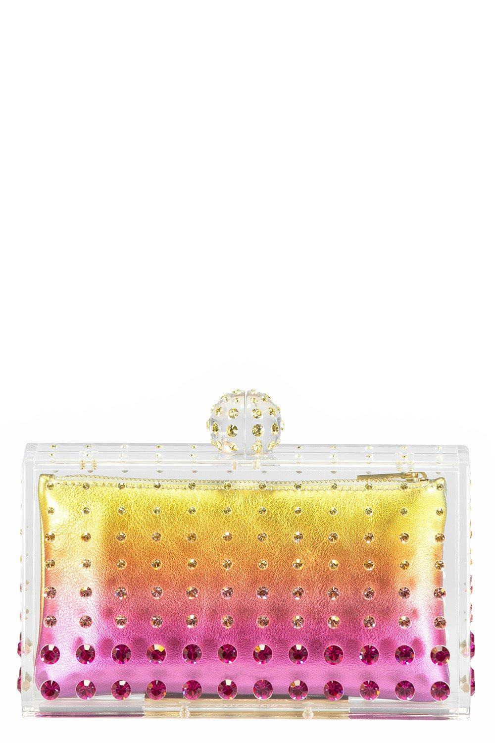 AQUAZZURA-Tequila Clutch - Transparent Sunset-TRNS/SUN