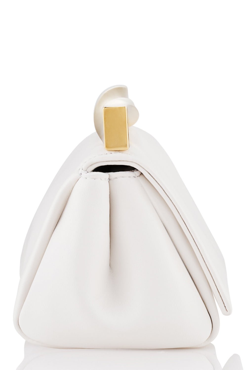 AQUAZZURA-Mini Twist Clutch - Light Gold-WHT/GLD