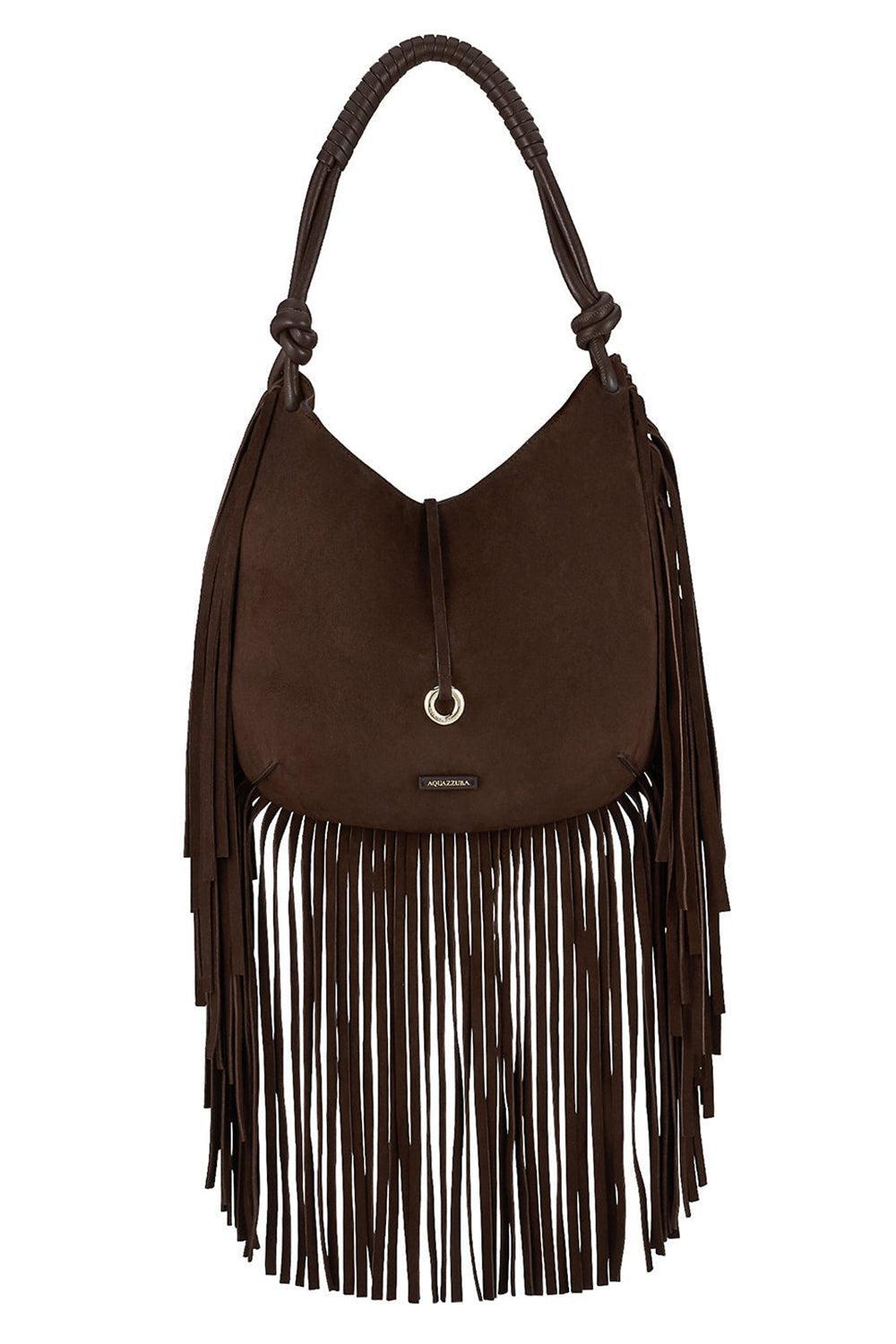 GYTANE HOBO BAG - ESPRESSO LIGHT GOLD-ESPRSOGD-O/S-HANDBAGSHOULDER-AQUAZZURA