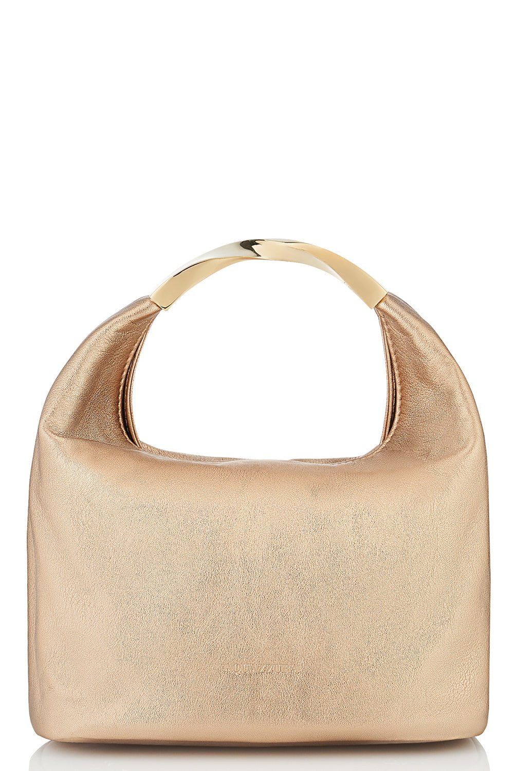 AQUAZZURA-Twist Mini Hobo-PANNA COTTA/LIGHT GOLD