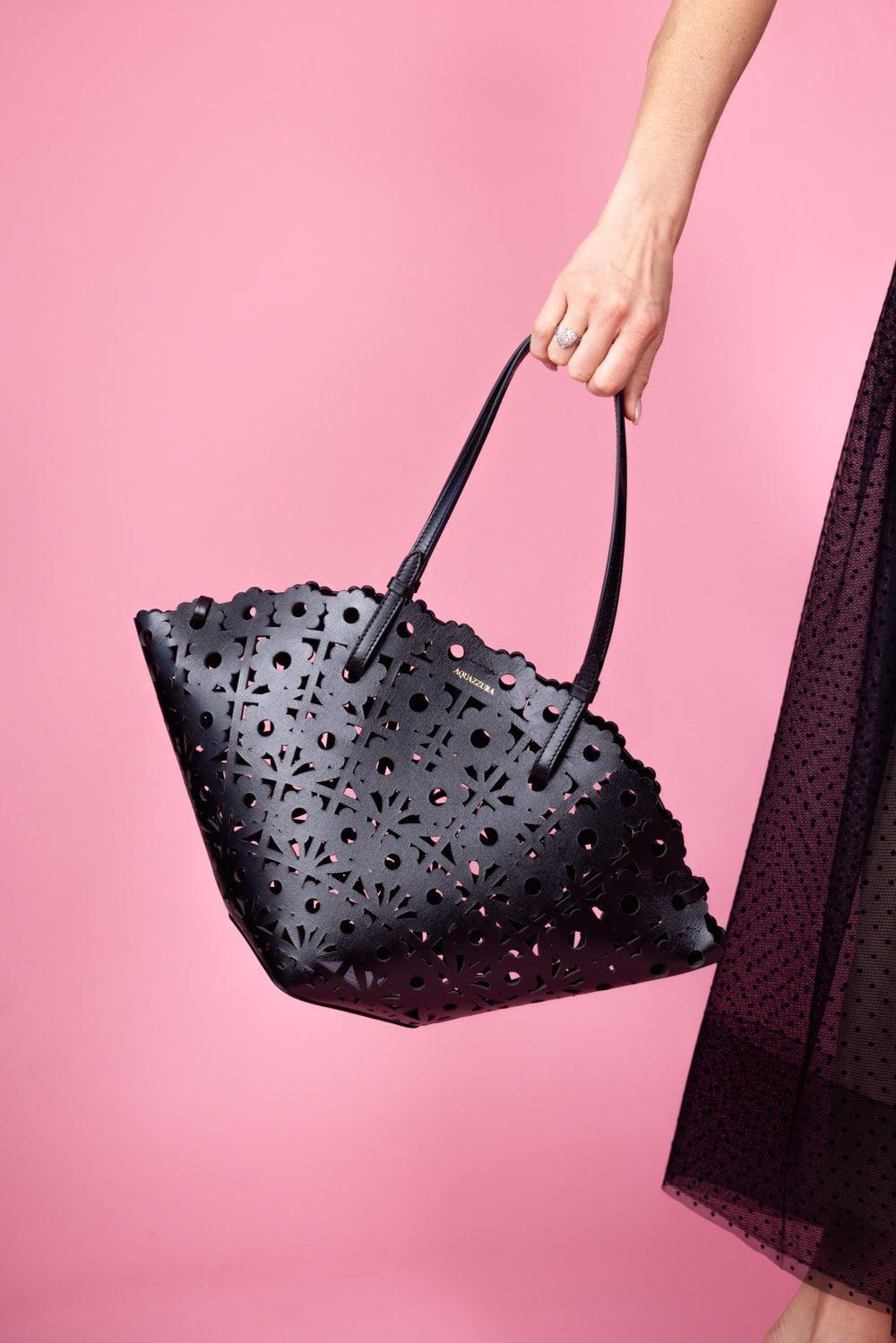AQUAZZURA-Daisy Tote - Black-BLACK