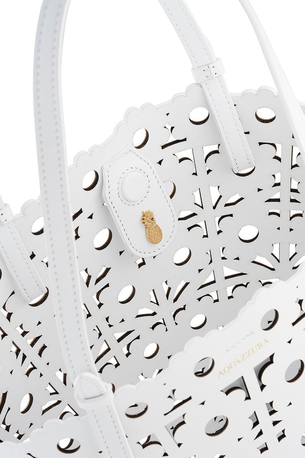 AQUAZZURA-Daisy Tote - White-WHITE
