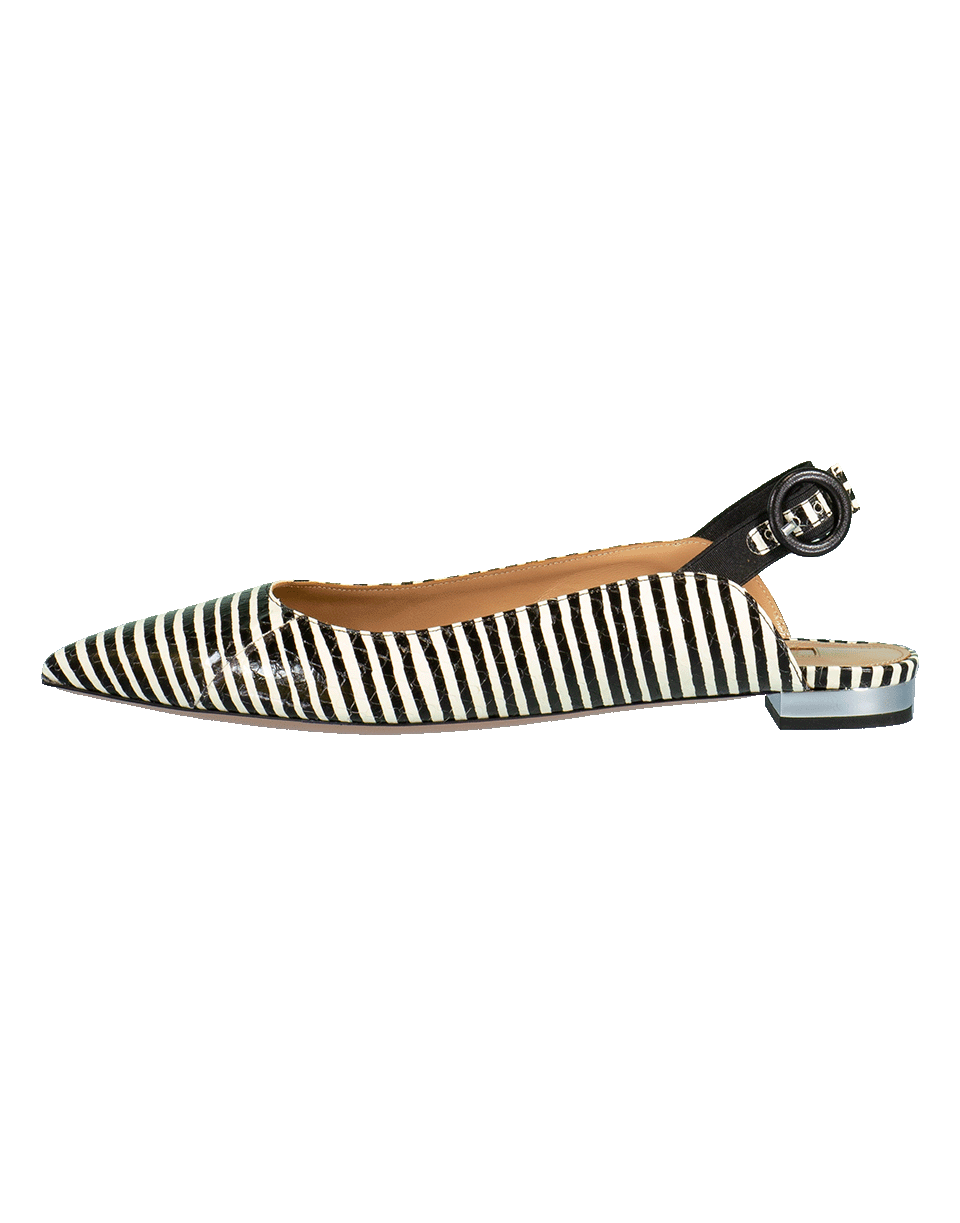 AQUAZZURA-Striped Snake Yale Ballet Flat-