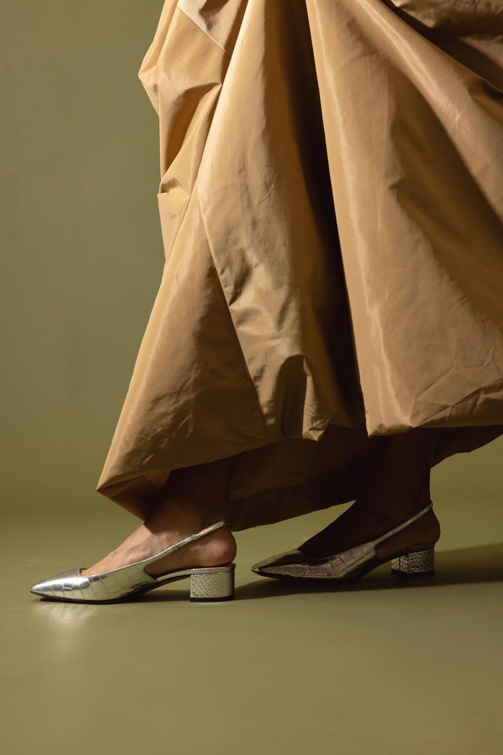 AQUAZZURA-Ginza Slingback Pump - Silver-