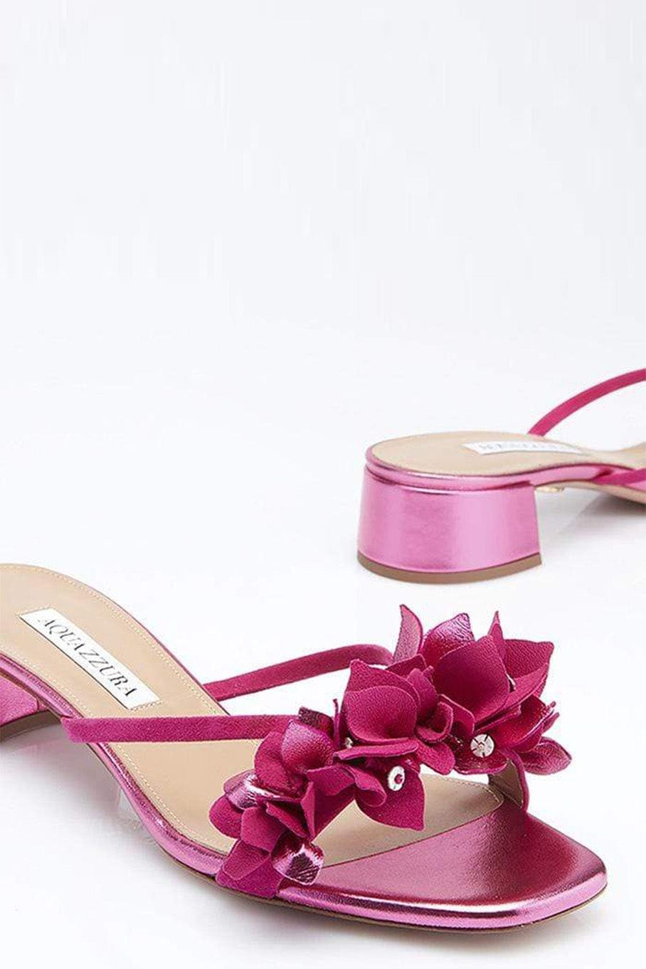 AQUAZZURA-Bougainvillea Slide Sandals-