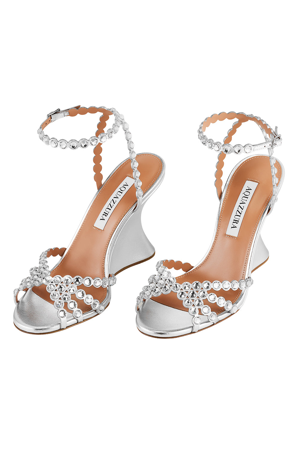 Tequila Wedge Sandal 95 - Silver-SILVER-37-SHOESANDAL-AQUAZZURA 