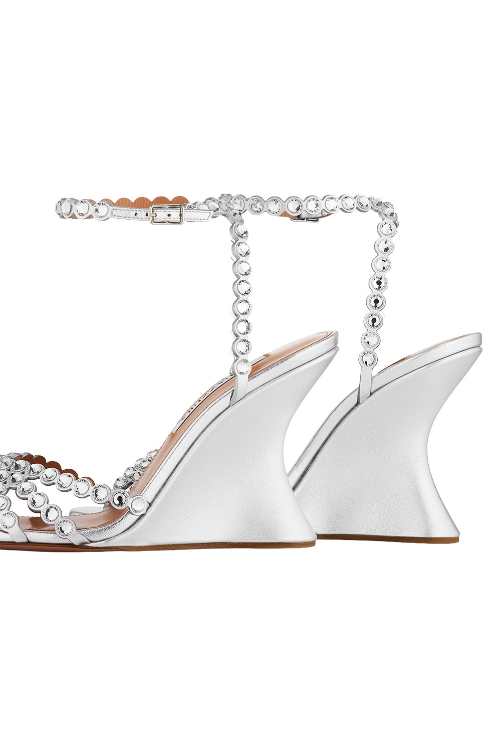 Tequila Wedge Sandal 95 - Silver-SILVER-37-SHOESANDAL-AQUAZZURA