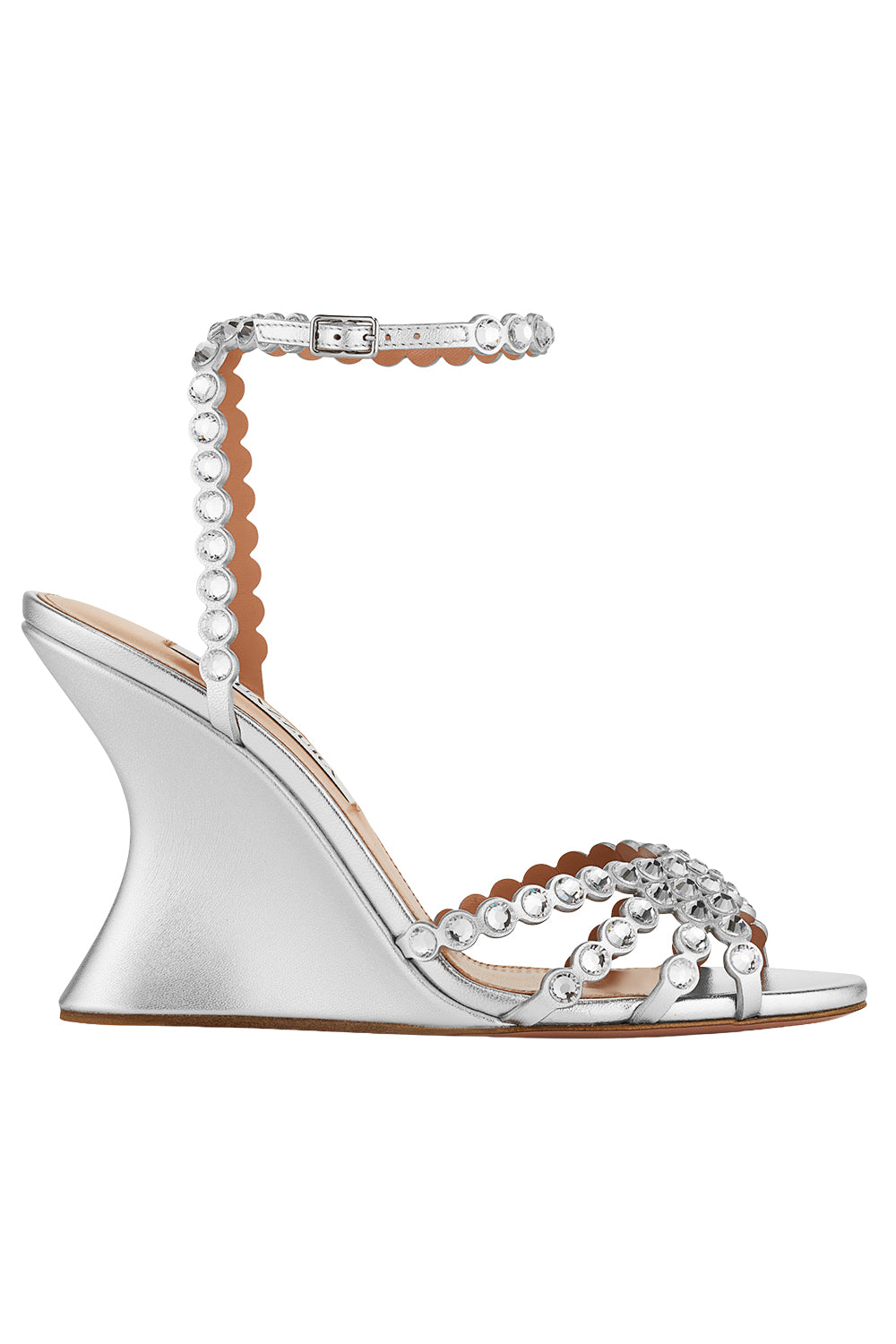  Tequila Wedge Sandal 95 - Silver-SILVER-37-SHOESANDAL-AQUAZZURA 