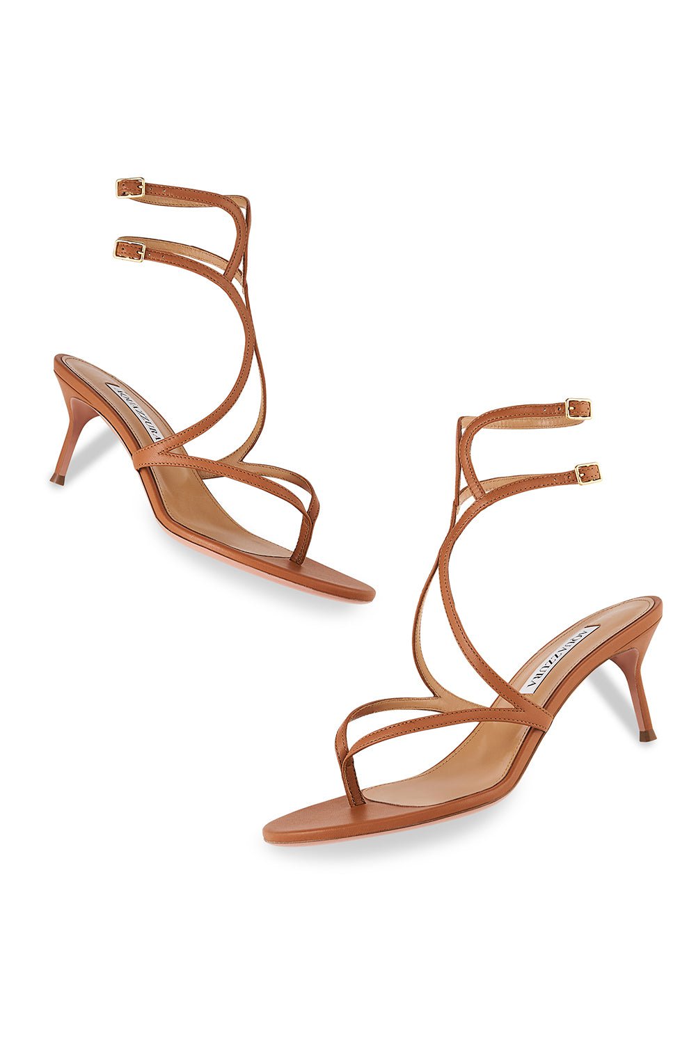 AQUAZZURA-Baia Sandal 65 - Tobacco-