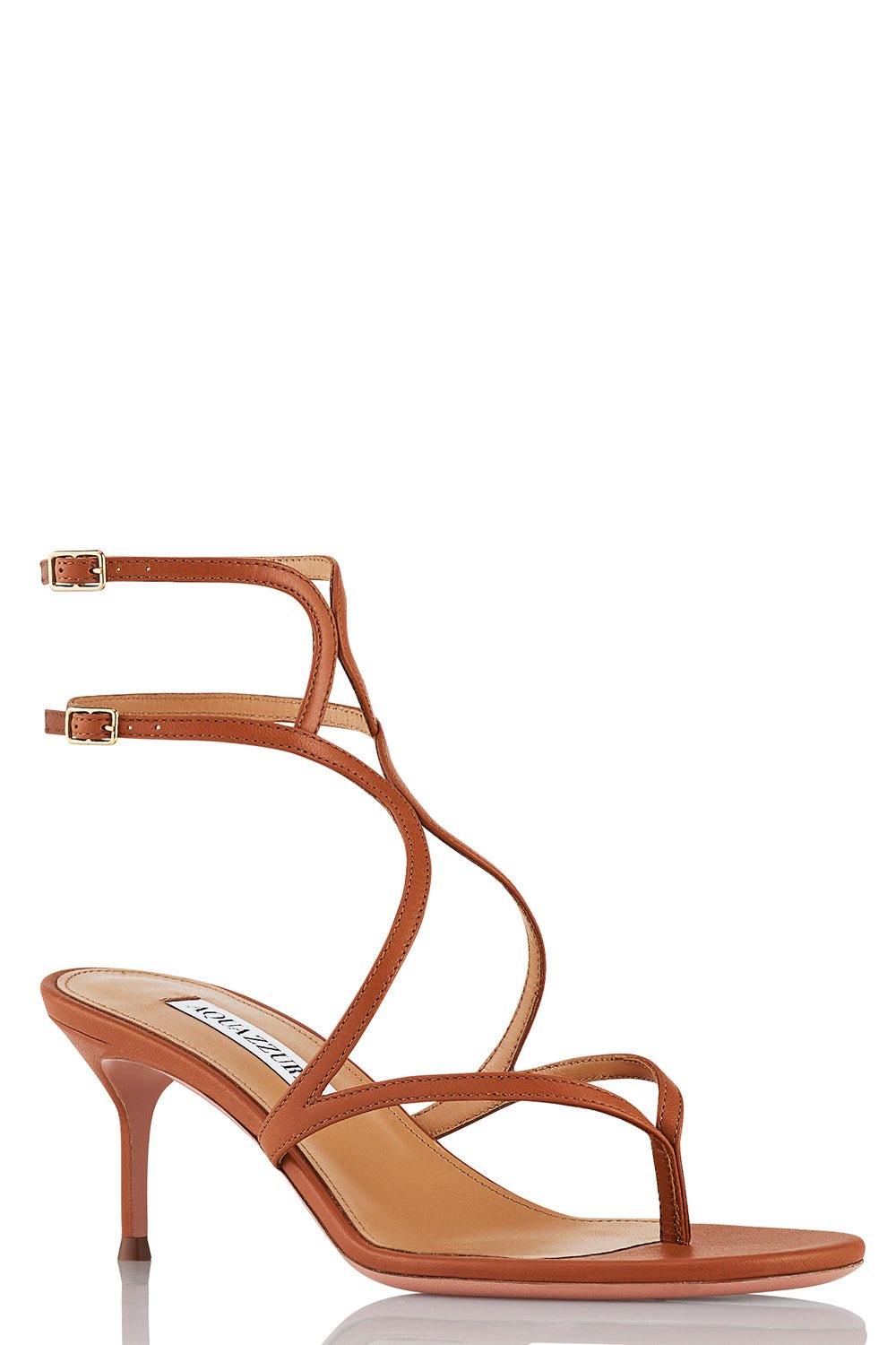 AQUAZZURA-Baia Sandal 65 - Tobacco-