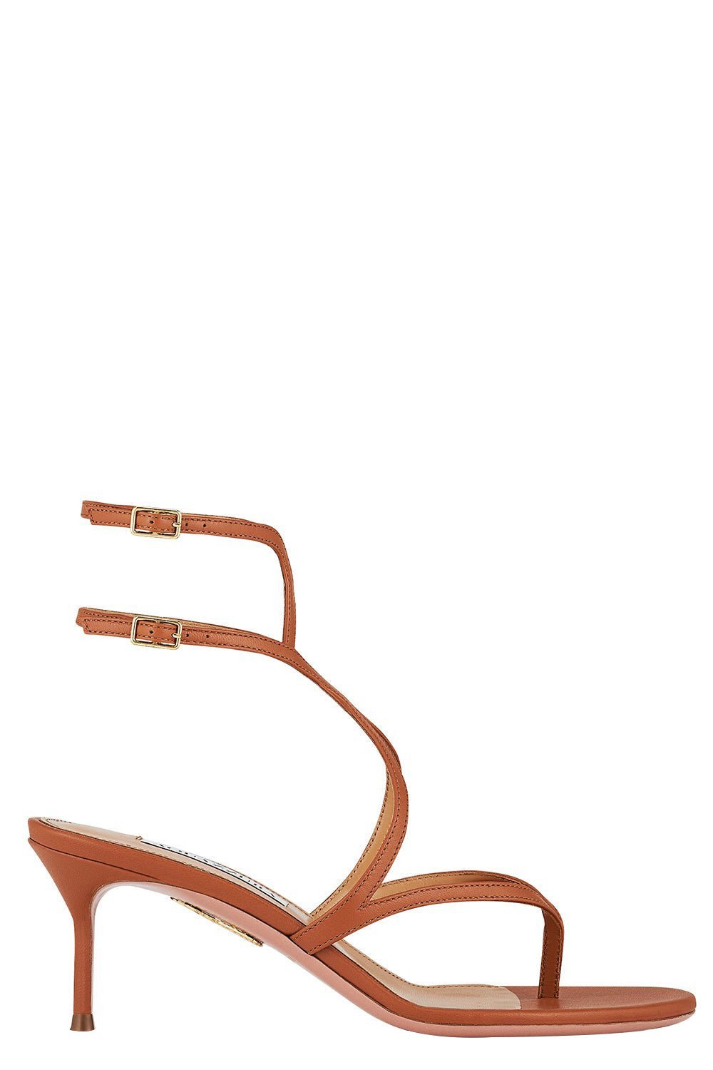 AQUAZZURA-Baia Sandal 65 - Tobacco-