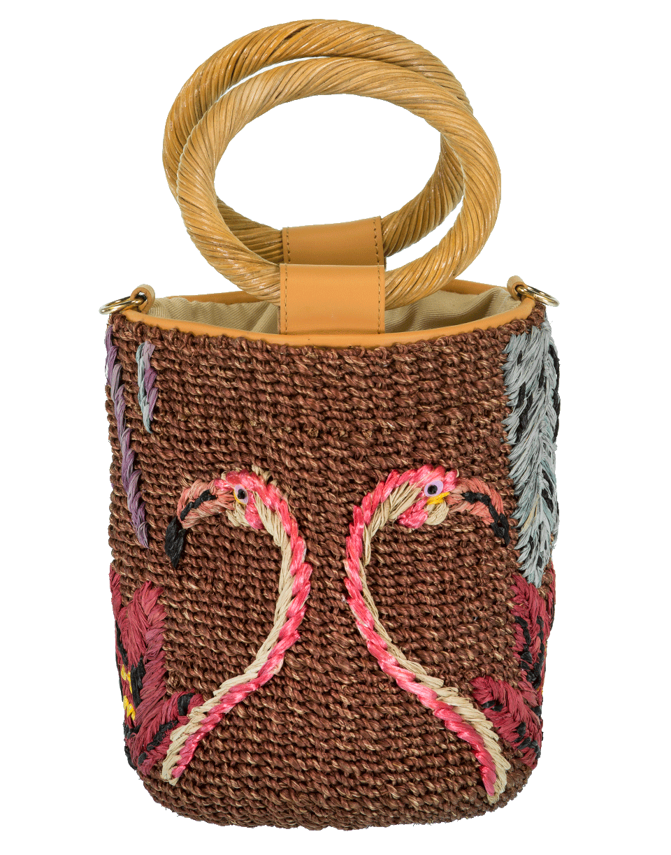 ARANAZ-Cecilia Flamingo Bucket Bag-RUST/VIO