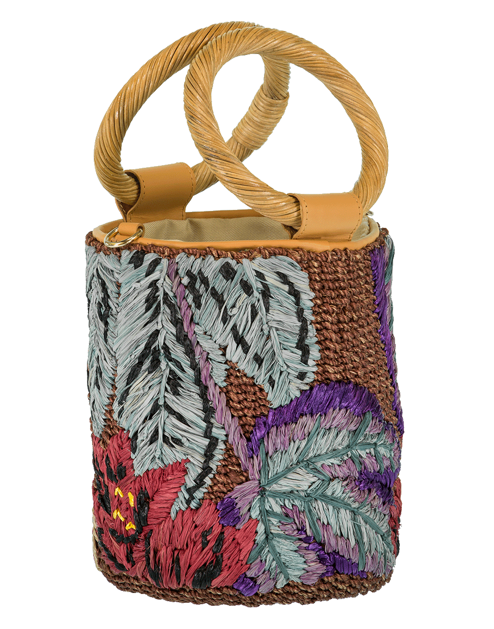 ARANAZ-Cecilia Flamingo Bucket Bag-RUST/VIO