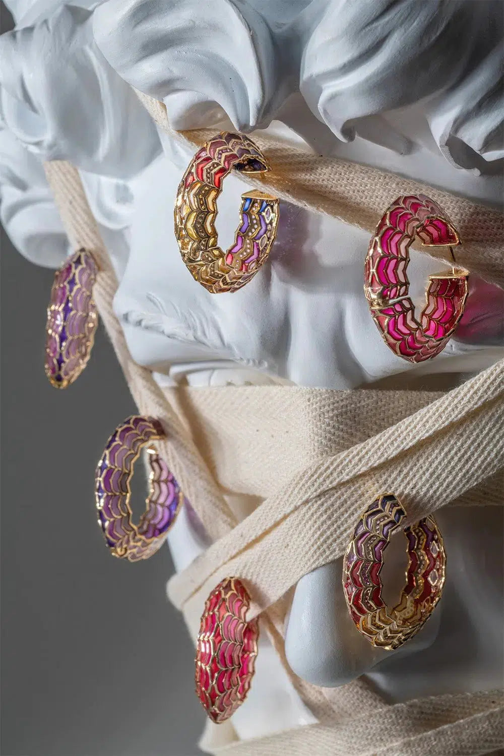 ARK-Violet Aura Dreamweaver Hoops-YELLOW GOLD